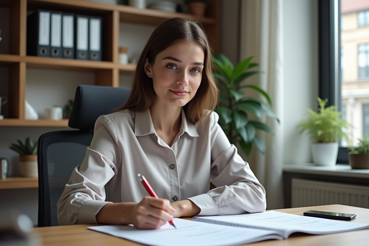 Femme professionnelle remplissant papiers de voiture