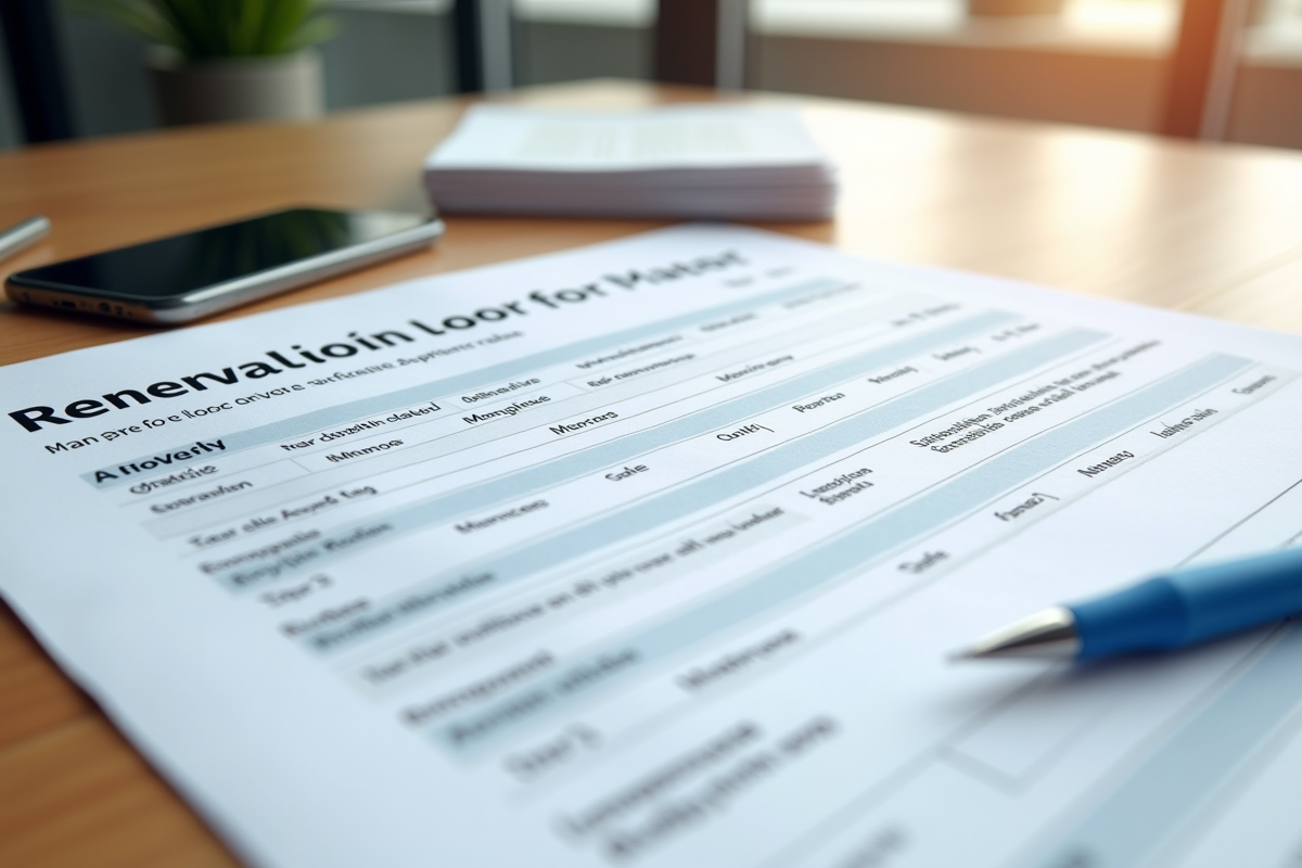 Formulaire de renouvellement de permis de conduire sur un bureau lumineux
