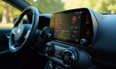 Tableau de bord de Renault Clio 4 en plein jour